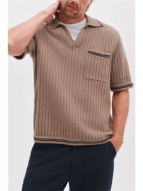 Johnny crochet polo shirt RAG & BONE | RH2926S6MCOBG